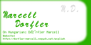 marcell dorfler business card